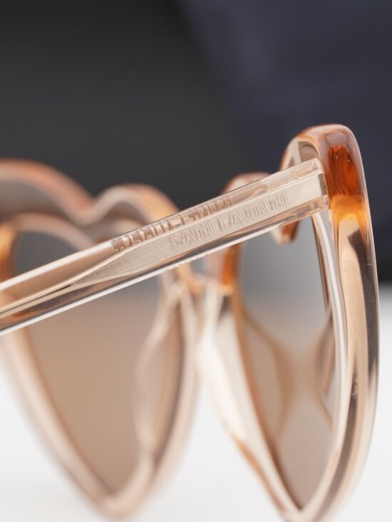 Saint Laurent SL181 LOU LOU 020 Heart Sunglasses - Nude / Brown main image 6